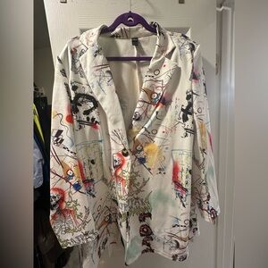 SHEIN Artistic Graphic Blazer - XL